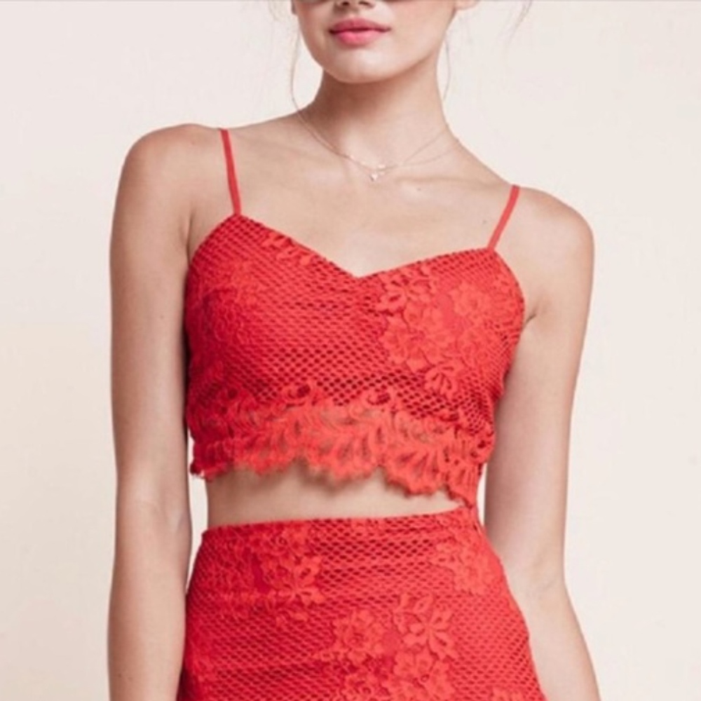 For Love & Lemons Lace Crop Top
